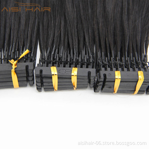 Aisi Hair High Quality Cheap Price Indian Human Hair 6D Double Drawn Hair Extension